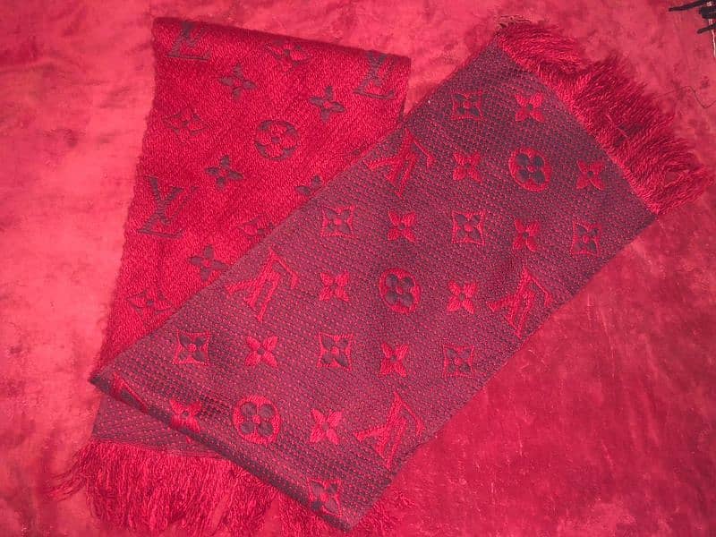 Louis Vuitton Red Logomania Scarf 0