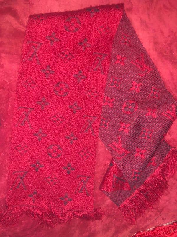 Louis Vuitton Red Logomania Scarf 2