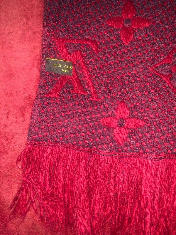 Louis Vuitton Red Logomania Scarf 3