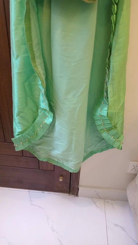 green tail maxi formal wear 4