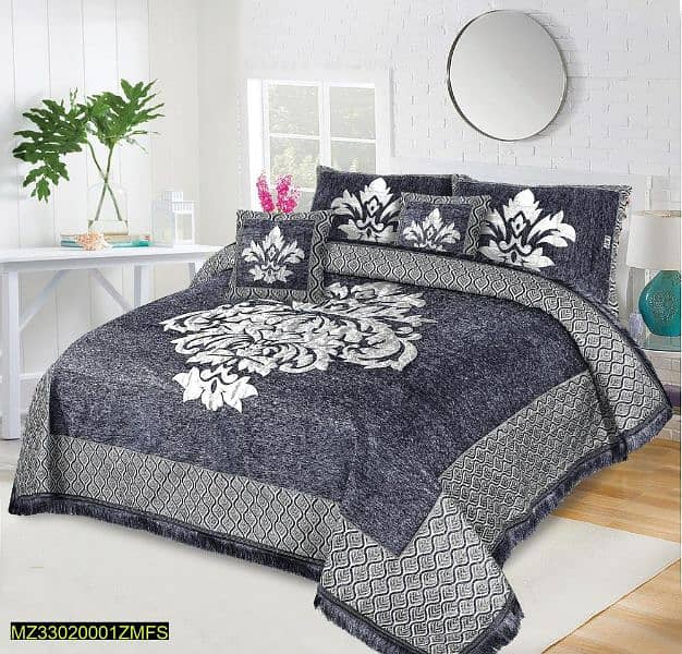 3 PCs cotton printed double bedsheets #free delivery 14