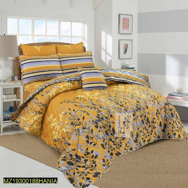 3 PCs cotton printed double bedsheets #free delivery 16