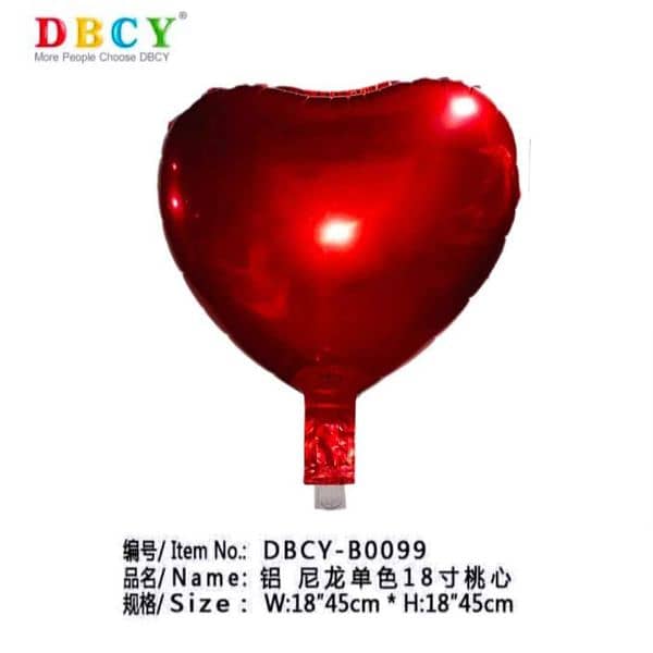 Red heart shape foil helium balloons 9