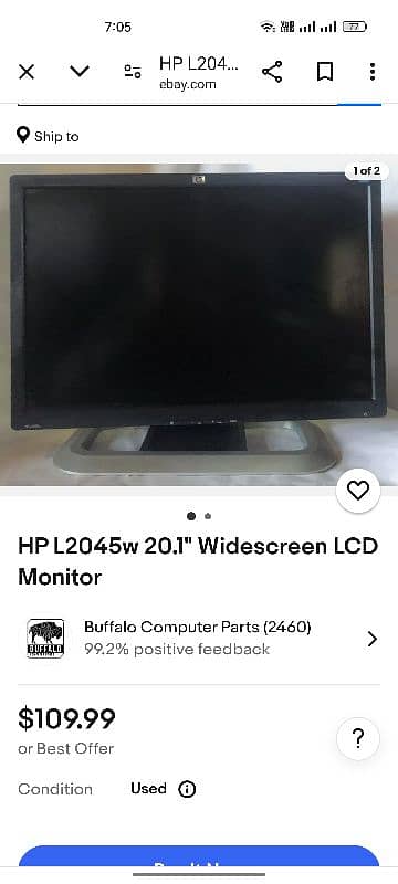 dell cpo 250gp aur 2gp ram LCD bi hai sth 20 inch ki 1