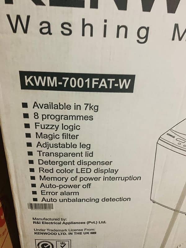 KWM-7001FAT-W Automatic Washing Machine 1