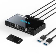 USB 3.0 Switch 2 In 4 Out Sharing Switcher KVM switch hub for mouse