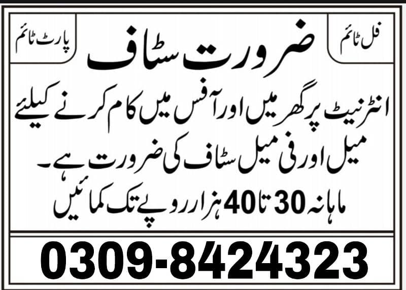 online job available in Pakistan 1