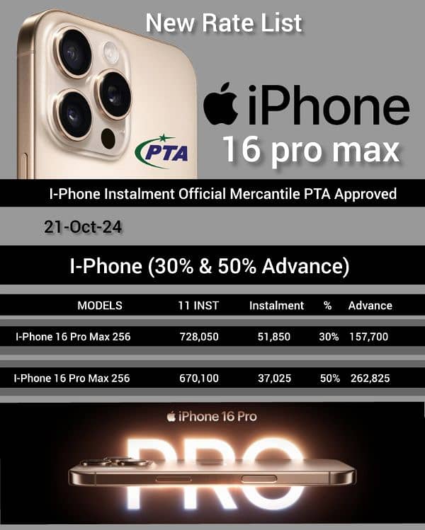 iphone 16pro max 256 monthly base. 1