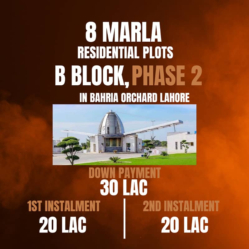 8 Marla PLOTS Available for Sale in Block 0LC-B Bahria Orchard Phase 2 0