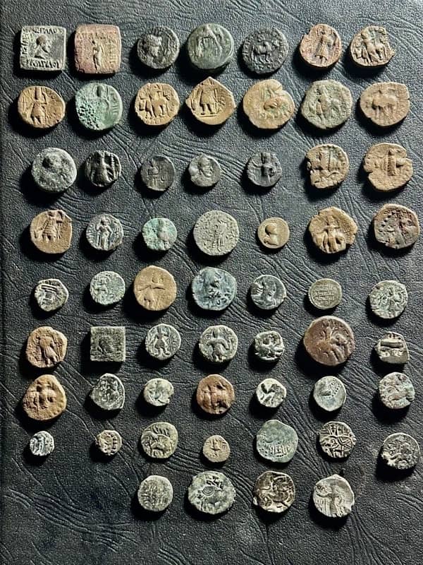 Authentic Roman and indogreck Coins very hard to find details below 7