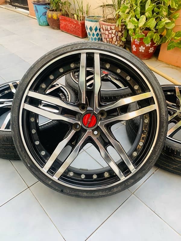 17 inch japanese Alloy rims and Tyres 1