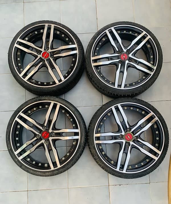 17 inch japanese Alloy rims and Tyres 2