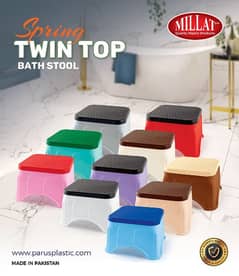 Plastic Bath stool twin top in double mold in excellent quality