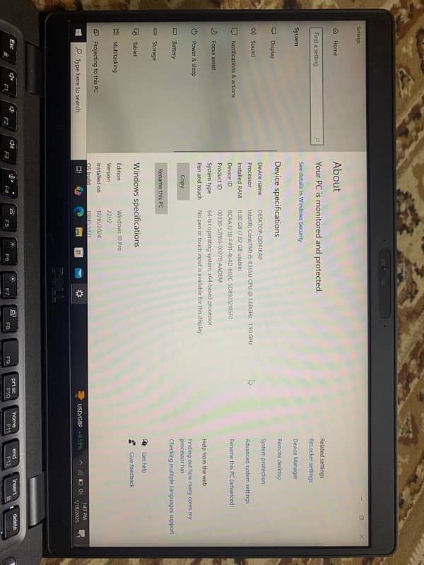 Dell core i5 8th Gen 256GB SSD 8GB RAM with charger 2