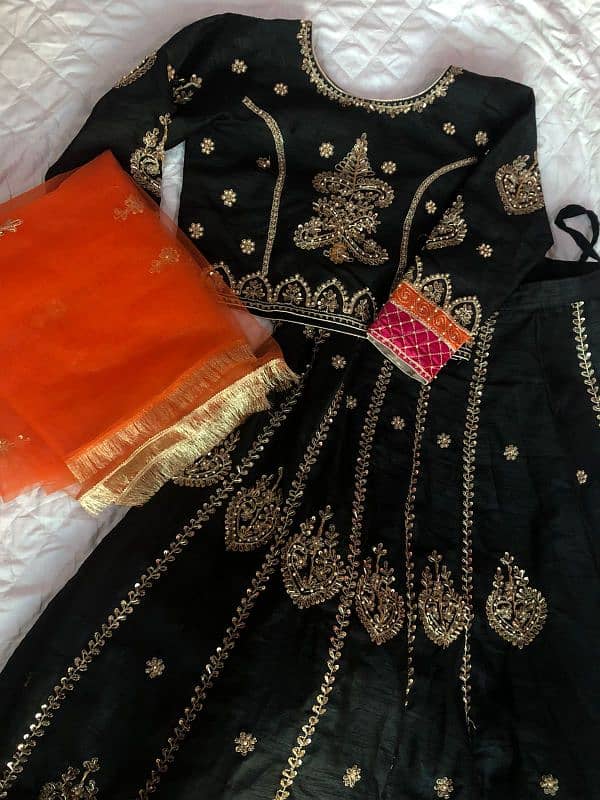 3pcs Black Lehnga choli beautiful 0