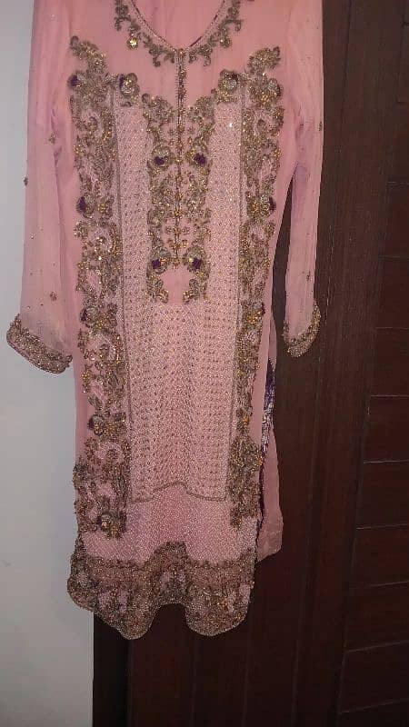 tea pink  3 pc dress 1