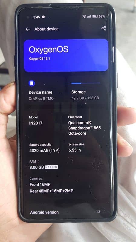 OnePlus 8 Pta 8+8/128 865 Snapdragon Exchange possible 6