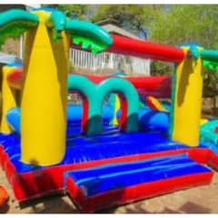 jumping castle / token ride / slide / jhuly / kiddi ride / kids / tram