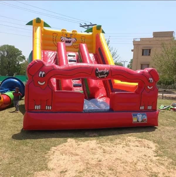 jumping castle / token ride / slide / jhuly / kiddi ride / kids / tram 2