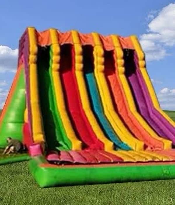 jumping castle / token ride / slide / jhuly / kiddi ride / kids / tram 3