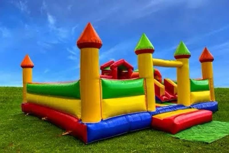 jumping castle / token ride / slide / jhuly / kiddi ride / kids / tram 8