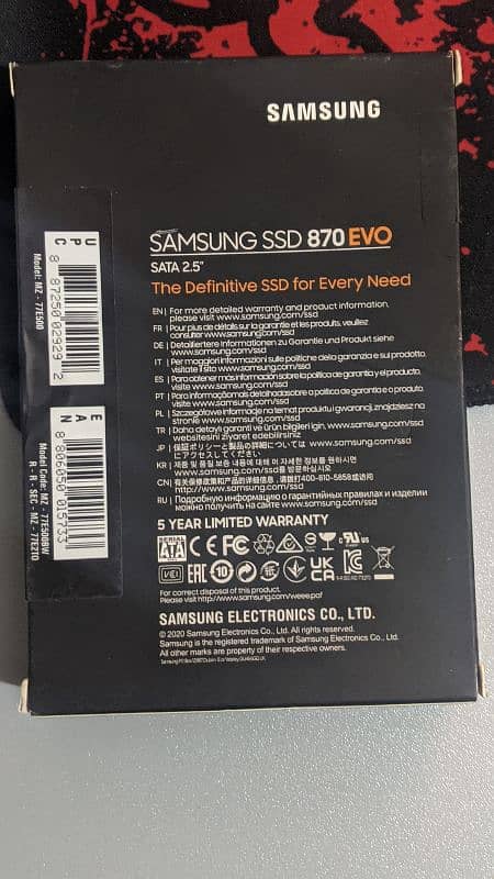 Samsung EVO 870 500GB SSD 1