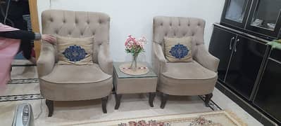 Sofa chairs with table