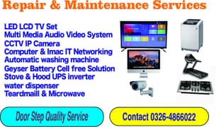 Led LCD TV Set/Imac/Automatic washing machin/Stove/UPS/CCTV/treadmill