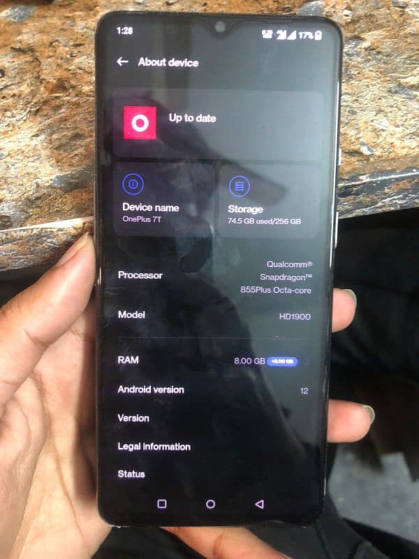 One plus 7T (12/256) gb 4