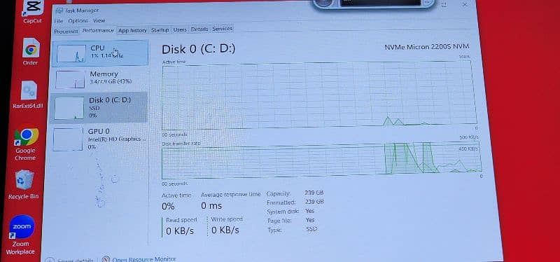 ore i7 6TH generation + 256 gb nvme +with original charger 4