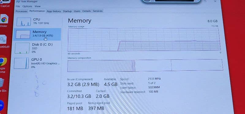 ore i7 6TH generation + 256 gb nvme +with original charger 6