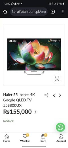 Haier 55 inch Qled brand new