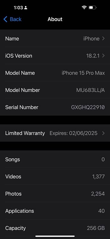 Iphone 15 Pro Max JV LLA 256GB 7