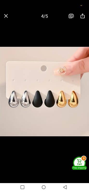 1 Pairs of Fashionable and popoler Water Drop Style Women's Earrings 6