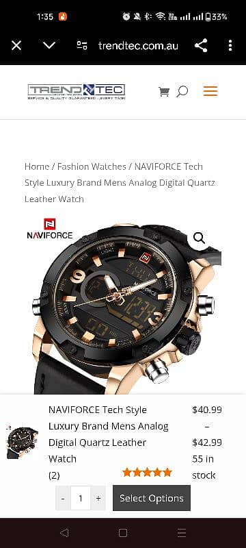 Naviforce dual time 2