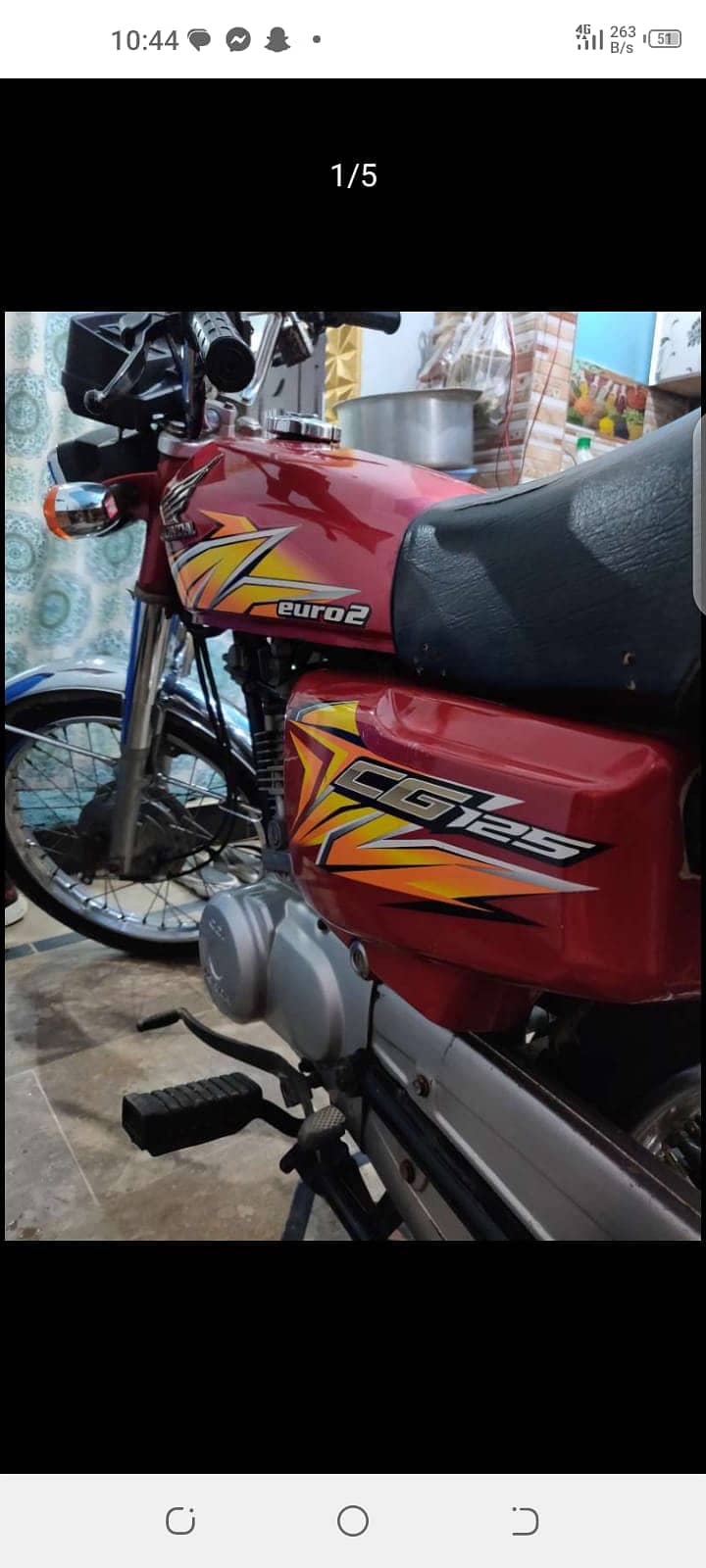 Honda 125 CG 2021/22 month 12 Karachi nmbr 1