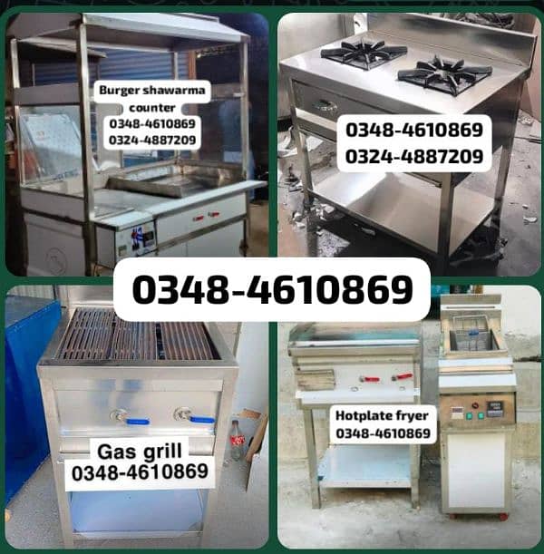 chips burger shawarma piza hotplate fryer food tea juice counter sale 0