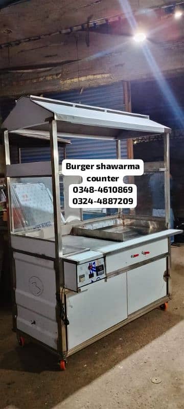 chips burger shawarma piza hotplate fryer food tea juice counter sale 2