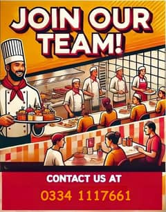 Chef / Cook | Cashier | Waiter Required For a Restaurant