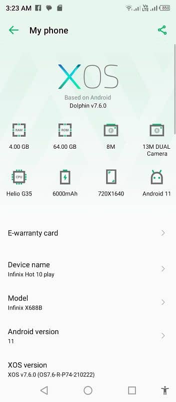 infinix hot 10 play 4gb 64gb with box 6