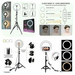 Versatile Ring Light with 7-Foot Adjustable Stand and Phone Holder