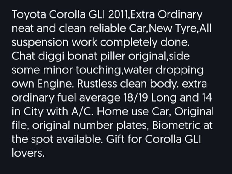 Toyota Corolla GLI 2011 /⁰³²¹/⁶⁹⁰⁵⁵⁰⁵ 9