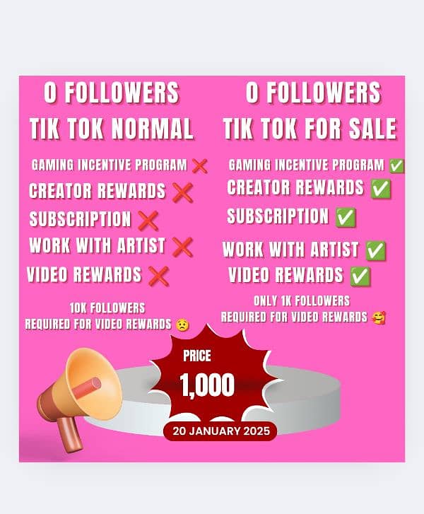 UK,US,ALL COUNTRIES TIKTOK ACCOUNTS 1