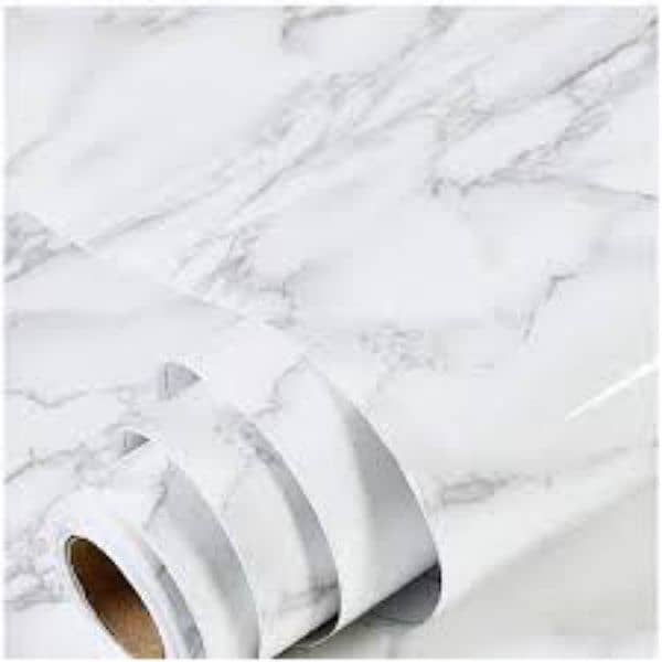 Self Adhesive White&black Marble Sheet Sticker For Kitchen 2