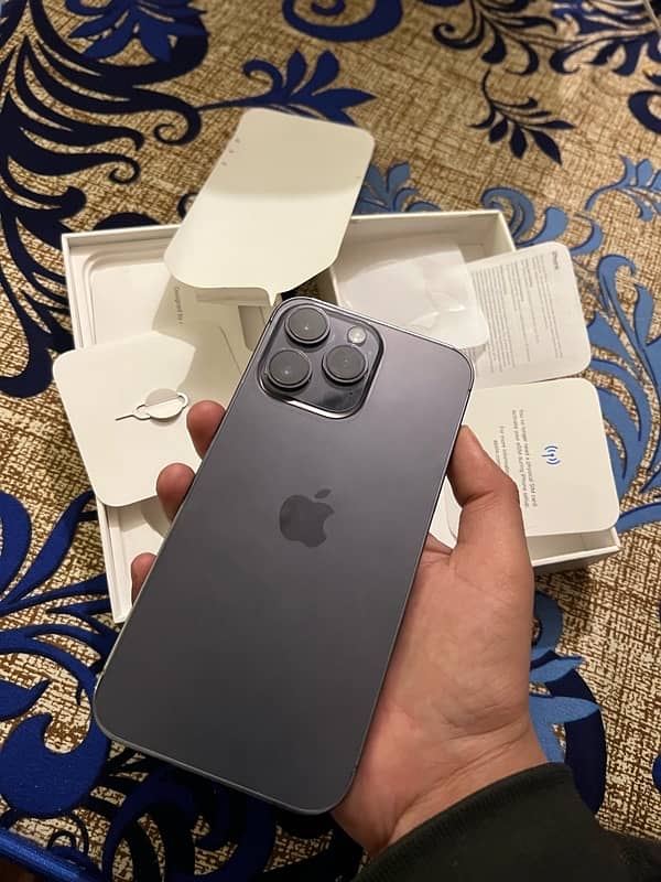 iphone 14 Pro Max 128GB Non PTA Full Sime Time Available 4 months 1