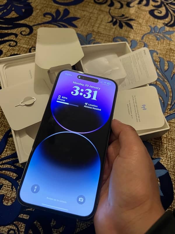 iphone 14 Pro Max 128GB Non PTA Full Sime Time Available 4 months 7