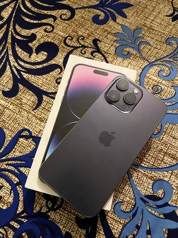 iphone 14 Pro Max 128GB Non PTA Full Sime Time Available 4 months 9