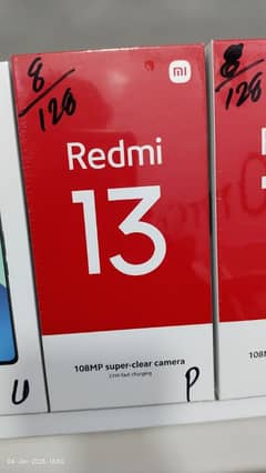 REdmi. 13  8/128 BOX PACK. OFFICIAL ALL. COLORS. AVAILABLE