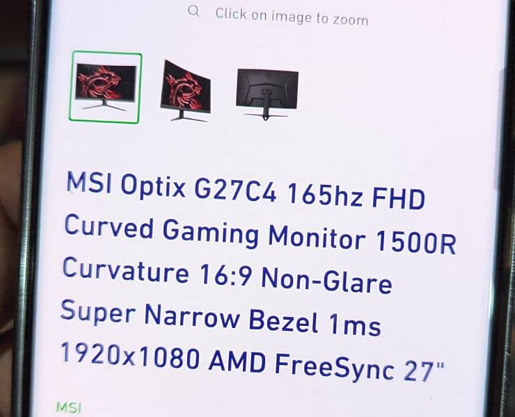 msi gaming lcd 165hrz curved screen 3