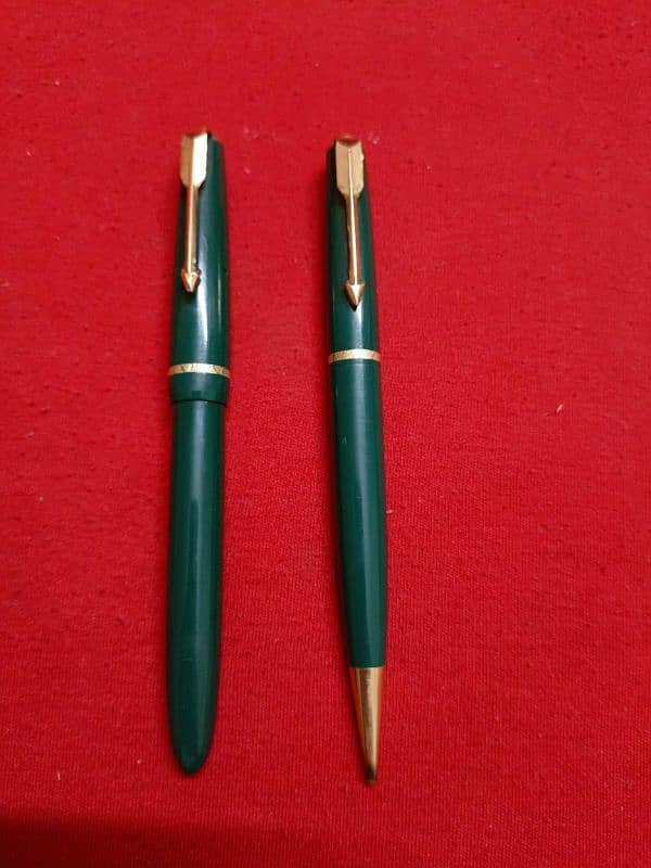 Parkar foundation pen and pencil set fountain pen 14 K Gold nib 0